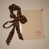 Ribbon Scrunchie in Hot Cocoa