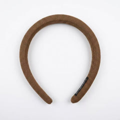 itschelchels Brown Knit Headband for Women | Handmade Fabric Covered Hairband | Minimalist Everyday Hair Accessory | Soft Comfortable Original Design