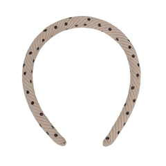 Corona Headband in Beige Polka Dot