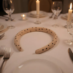 Corona Headband in Beige Polka Dot