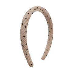Corona Headband in Beige Polka Dot