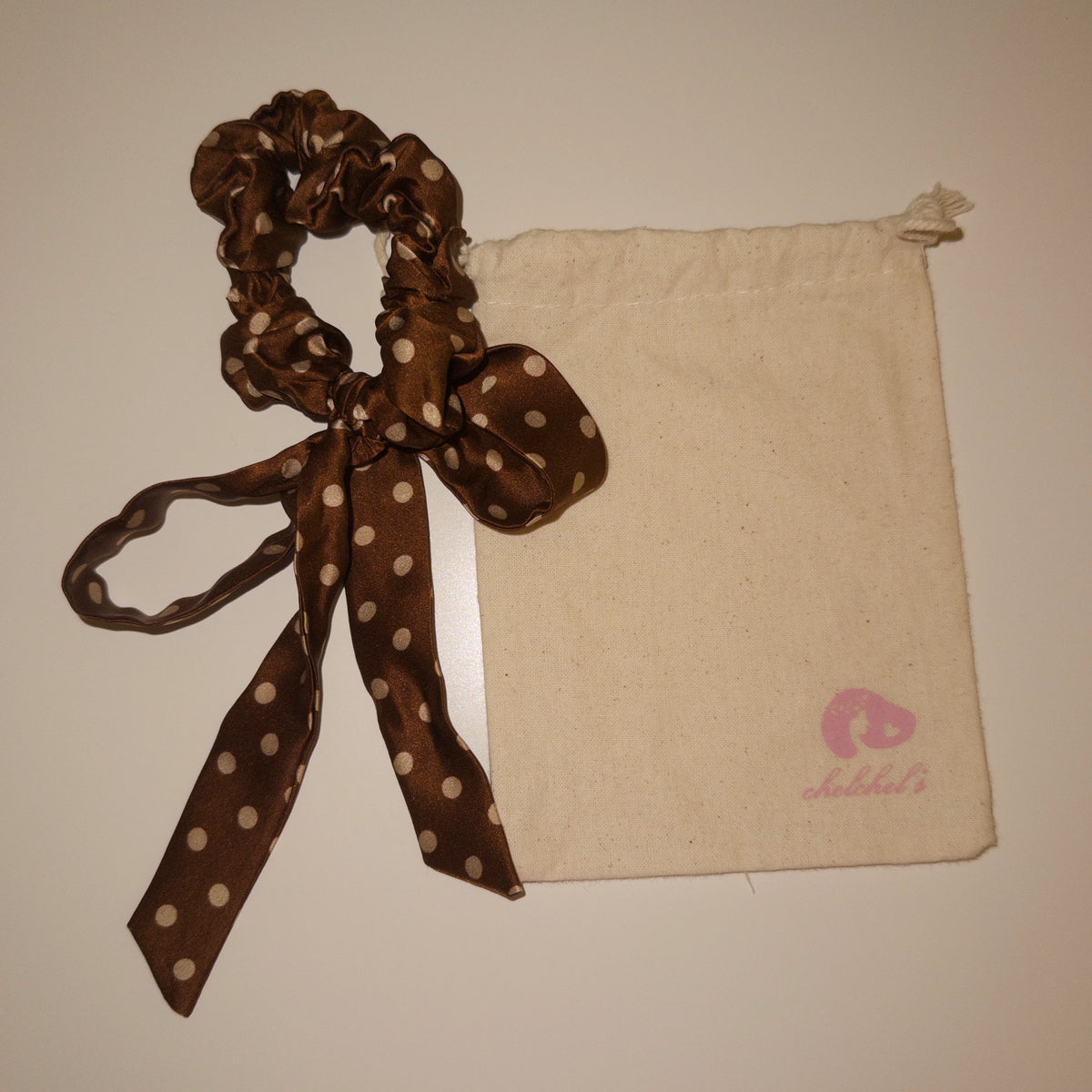 Ribbon Scrunchie in Hot Cocoa